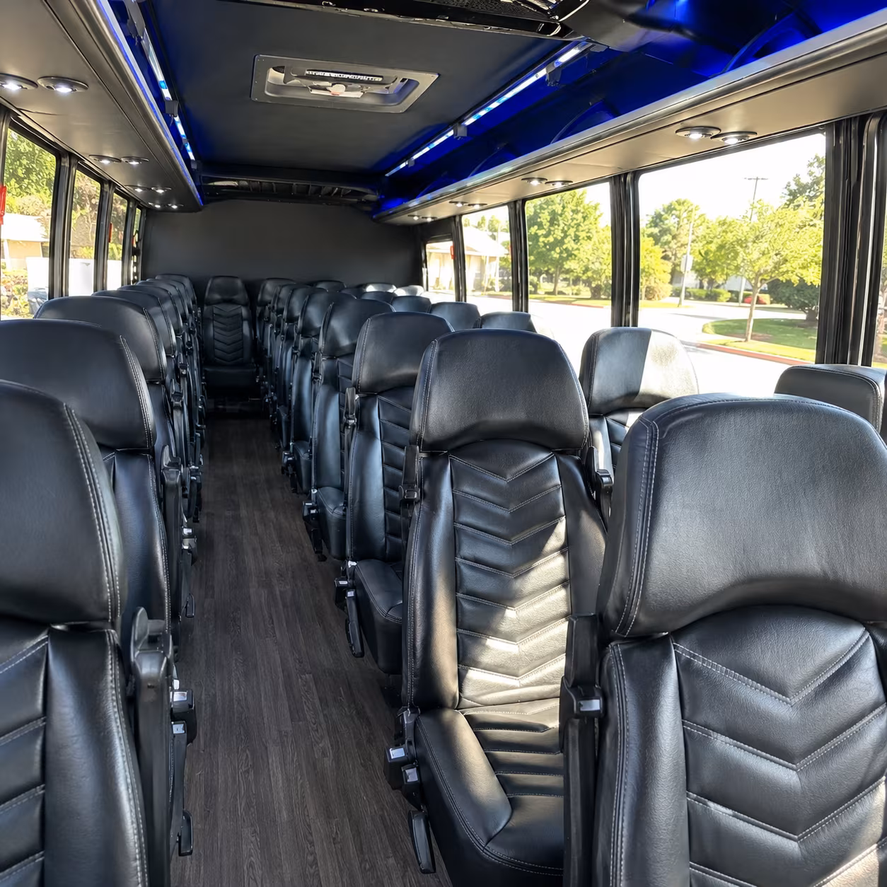orem 28 passenger minibus interior