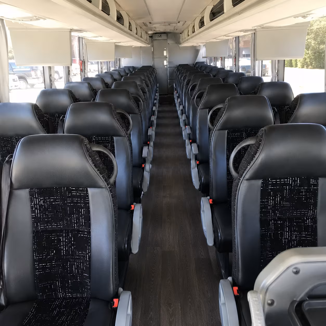 orem 56 passenger charter bus inside
